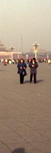 Platz am Tor des Himmlischen Friedens - im Peking-Dunst