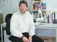 Wilfried in the office - 12/2000